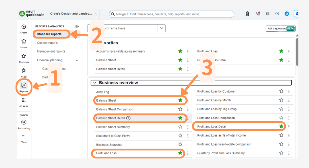 QBOレポート作成