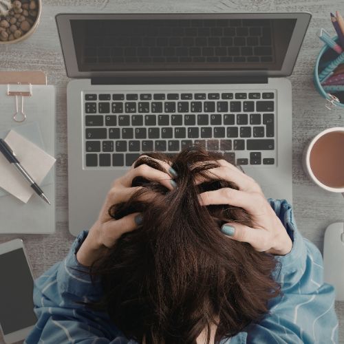 stressed out business owner