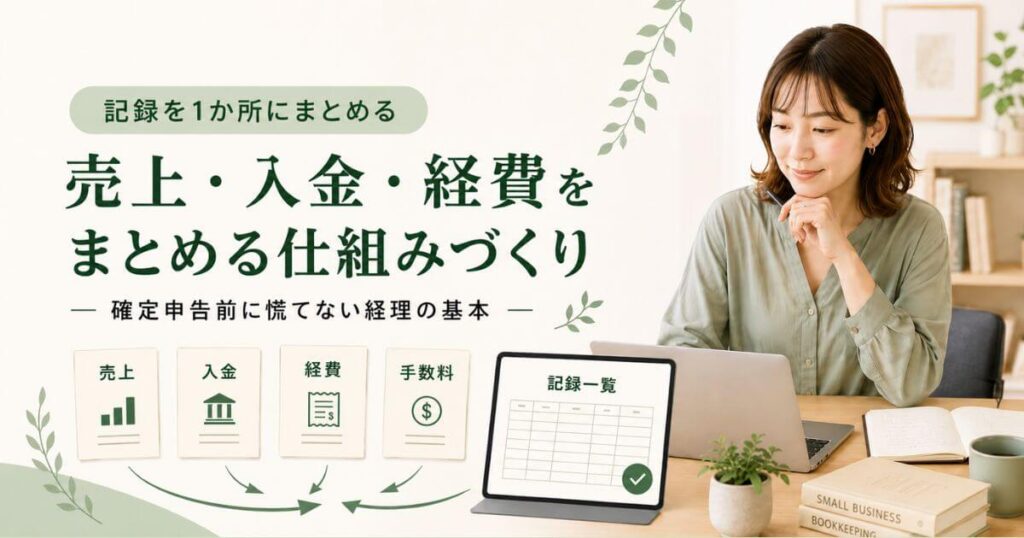 収入と支出をまとめる仕組みつくり